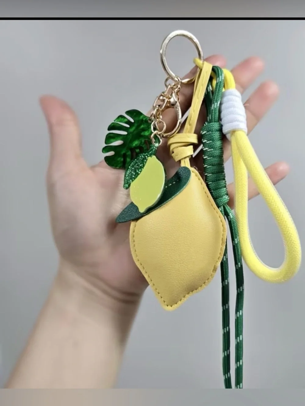Lemon Keychain with Green and Yellow Accents NWT - Picture 5 of 6